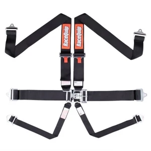 Racequip Seat Harness 6-Point Black SFI 16.1 (expires 12/2026) 712002RQP - Picture 1 of 1