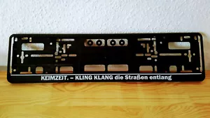 Keimzeit - Kfz-Kennzeichenhalter - Kling Klang  - Mit Autogrammkarte - Bild 1 von 1