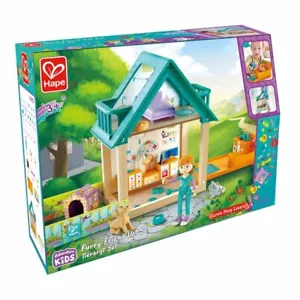 Juego de muñecas de madera Hape Vet Friend Furry Friend totalmente amueblado para niños pequeños nuevo en caja - Imagen 1 de 5