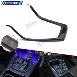 Carbon Fiber Style Anti-scratch Interior Center Gear Shift Trim For Toyota RAV4 - Picture 1 of 12