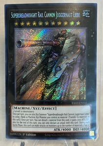 Yugioh! Superdreadnought Rail Cannon Juggernaut Liebe RA03-EN041 - SR 1st Ed - Picture 1 of 6