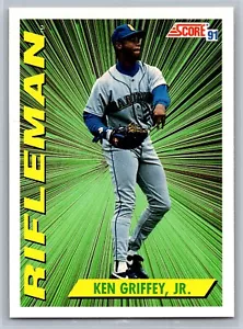 1991 Score Ken Griffey, Jr. #697 Seattle Mariners - Foto 1 di 2