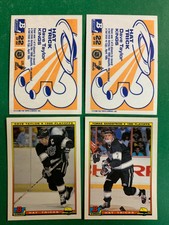 1990-91 Bowman Hat Trick inserts and Tiffany inserts Hockey cards U-Pick