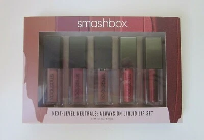 SMASHBOX * Next Level Neutral* 5pc Always On Liquid Lip Set ~ Matte Metallic NEW - Image 1 of 3