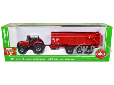 MASSEY FERGUSON 8480 DYNA VT TRACTOR & DUMP TRAILER 1/87 HO DIECAST BY SIKU 1844 - Image 1 of 4