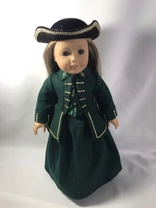 PLEASANT COMPANY American Girl Felicity Green Wool RIDING HABIT & HAT Retired - Picture 1 of 12