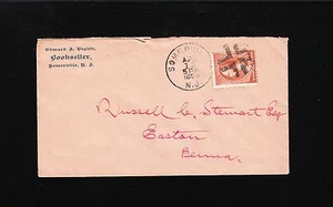 Edward Veghte Bookseller Somerville NJ 2c Washington Fancy Cancel Cover 7w - Picture 1 of 2
