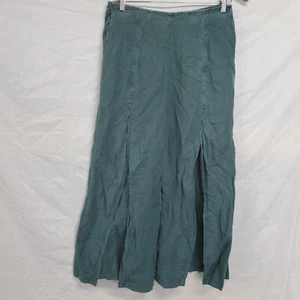 Young Fabulous & Broke Pants Size M Green Split Hem Wide Leg Pull On - Picture 1 of 3