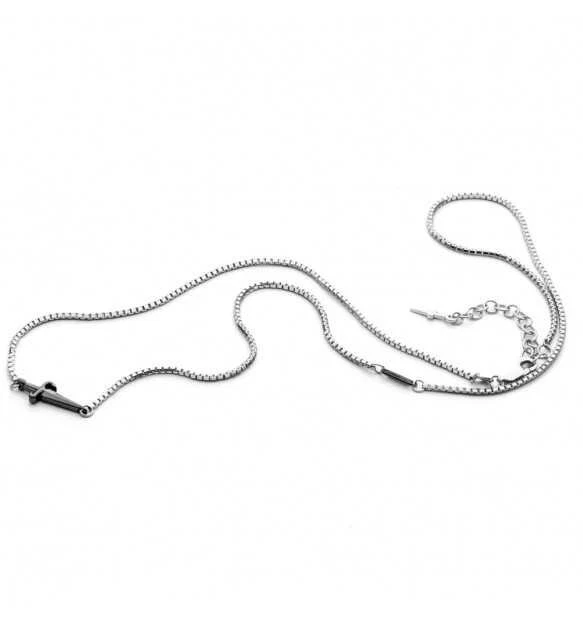 CESARE PACIOTTI  COLLANA UOMO  ARGENTO 925   REFERENZA JPCL2293B  NUOVA - Immagine 1 di 1