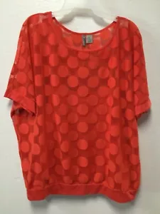 New Directions Damen Camisole Top mit transparentem Overlay Größe Large Orange 139 - Bild 1 von 7