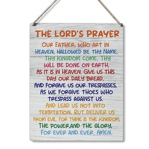 Inspirational Gift Signs the Lord's Prayer Our Father Who Art in Heaven Hallo... - Picture 1 of 4