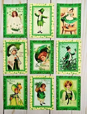 9 tarjetas de bolsillo estilo vintage de San Patricio ~ hechas a mano ~ tarjetas de letras ~ libros de recortes ~ artesanías Foto 1 de 3