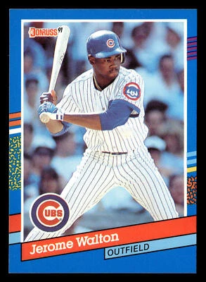 Jerome Walton 1991 Donruss #72a Chicago Cubs BASEBALL - BUY3GET1FREE - Image 1 of 2