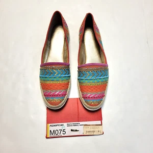 $198 DONALD PLINER Lisa Loafer PIZA Women 7.5 US 7 1/2 Magenta Slip-On BEADED - Picture 1 of 6