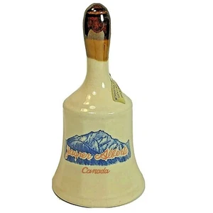 Jasper Alberta Kanada Souvenir Abendessen Glocke Porzellan Sammlerstück 5,5" braun hellbraun - Bild 1 von 8