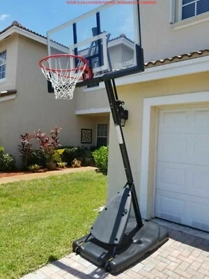 Spalding 54" Shatter-proof Polycarbonate Exactaheight® Portable Basketball Hoop