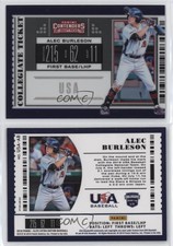 2019 Elite Extra Edition USA Collegiate National Team Tickets Holo Alec Burleson