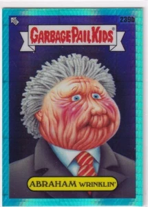 2023 Garbage Pail Kids Chrome Series 6 Aqua Prism#239b Abraham Wrinklin' 177/199 - Picture 1 of 2