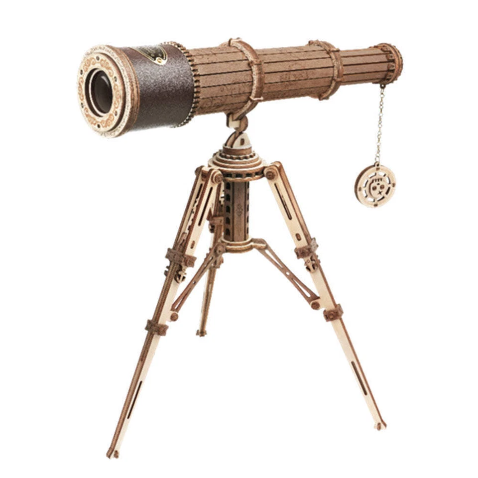 Robotime Monocular Telescope 3D Wooden Puzzle Model Kit for Ages 14+ and Up - Image 1 of 1