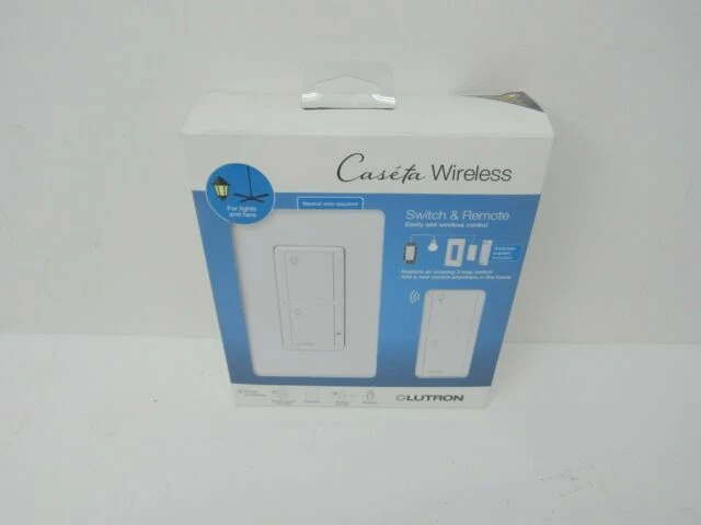 Lutron P-PKG1WS-WH Caseta Smart Switch Kit with Remote - White