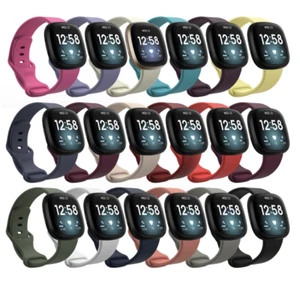 Uhrenarmband für Fitbit Versa 4 & 3, Sense 1 & 2 weiches Silikon Sport Armband - Bild 1 von 29