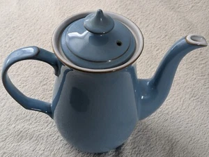 Denby Colonial Large Blue Coffee Pot 20.5cm (D7) - Picture 1 of 7