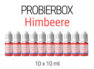 10x 10ml Liquid Set Probierbox Himbeere ⭐ 0/3/6/12/18mg Nikotin | 100ml E-Liquid - Bild 1 von 2