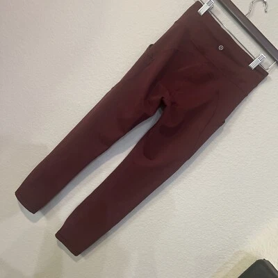 Lululemon Invigorate HR Crop 23” Everlux LW6BAXS BURGUNDY SIZE 4 - Image 1 of 4