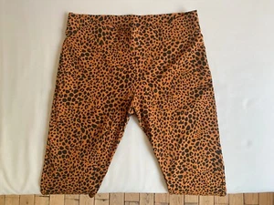 Land's End Starfish 89% Cotton Animal Print Leggings Orange Brown Medium NWT! - Picture 1 of 9