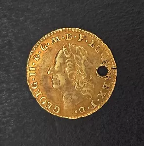 1750 1/2 Gulden Guilder Gold Coin 1 Thaler Georg George II Braunschweig-Lüneburg - Picture 1 of 2