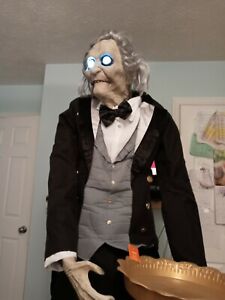 At Home Animated Butler Greeter with Tray - original box Halloween Animatronic