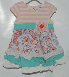 Counting Daisies Pfirsich Hellgelb Paisley Print 3D Blume 12 Monate - Bild 1 von 5