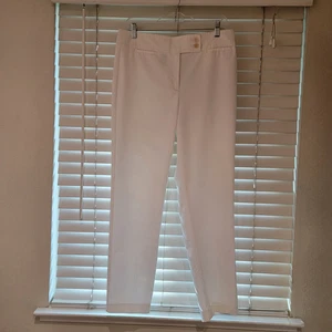 Talbots Heritage Damenhose Größe 8 weiß hoher Bund verlängerte Lasche Stretch adrett - Bild 1 von 5