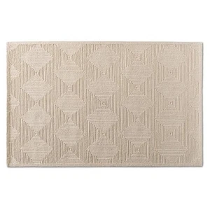 Bowery Hill Modern Ivory Hand-Tufted Wool Area Rug - Picture 1 of 4