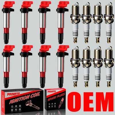 Brand 8X OEM Ignition Coil & 8 Spark Plug For BMW 550i 650i 750i X5 4.4L 4.8L V8 - Изображение 1 из 4