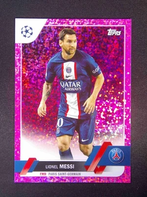 2022-23 Topps UEFA Lionel Messi #1 Pink Sparkle Refractor - Image 1 of 2