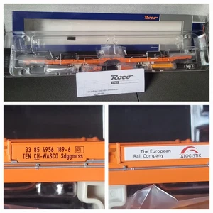 Wascosa TX Logistik Sdggmrss Taschenwagen T3000e H0 2-Leiter Roco 77403 - Bild 1 von 14