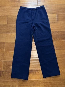 Vintage Pendleton Pants Womens 12 Blue 100% Virgin Wool Pleated Straight Leg USA - Picture 1 of 12