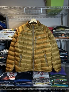 L.L.Bean 850 Goose Downtek Men's Puffer Jacket Gold Tan Full Zip Size Large - Picture 1 of 8