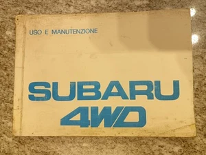RARISSIMO libretto manuale uso manutenzione SUBARU 4WD 1.8 berlina SW anno 1984 - Foto 1 di 6