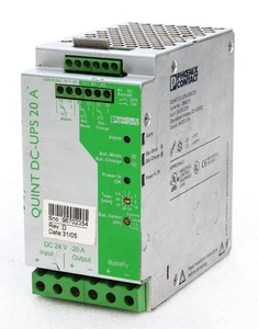 PHOENIX CONTACT QUINT-DC-UPS/24DC/20 UNITERRUPTIBLE POWER SUPPLY UNIT 24VDC/22A - Picture 1 of 10