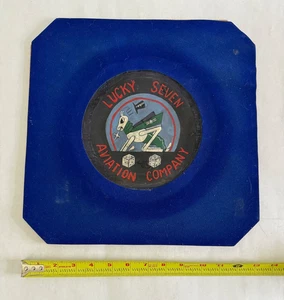 US Army Lucky Seven Aviation Company Hand-Painted Trench Art Vietnam/Korea War - Picture 1 of 8