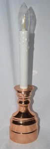 Candela op batteria base color rame luci Betlemme sfarfallio, timer, sensore - Foto 1 di 8
