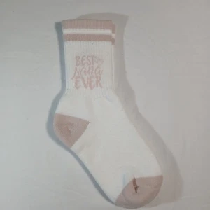 Best Nana Ever Ladies White And Pink Socks Comfy New - Picture 1 of 4