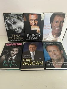 Bundle Job Lot Books Famous Celebrity Autobiography Musician Actor Hardback - Picture 1 of 1