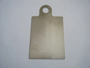 STAINLESS STEEL MOTORCYCLE INSPECTION STICKER PLATE(2 5/16" X 3 1/16") 1/2" hole - Bild 1 von 1