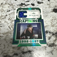 2023 Leaf In The Game Used Captains Pat Lafontaine Emerald Jersey Card SSP /4