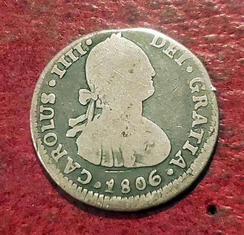 CHILE 1806 SANTIAGO COLONIAL 1 REAL ~ CHARLES IV ~ SCARCE DATE ~ PROBLEM-FREE Cover