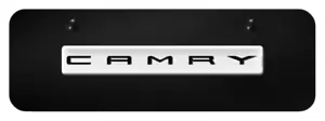 Toyota Camry 3D Logo on Black Coat Stainless Steel Mini License Plate Official - Picture 1 of 1