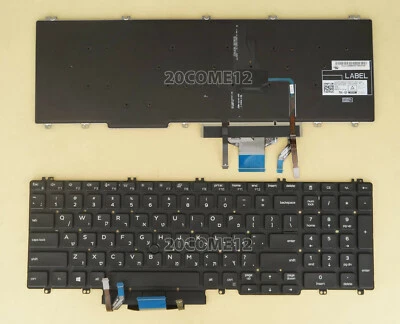 Nuevo para Dell Precision 3540 3541 2019 teclado punto retroiluminado hebreo Israel y EE. UU. Foto 1 de 2